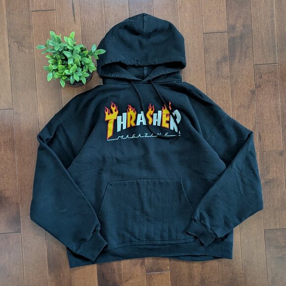 TRASHER MAGAZINE VINTAGE 90s HOODIE - Picture 1 of 3